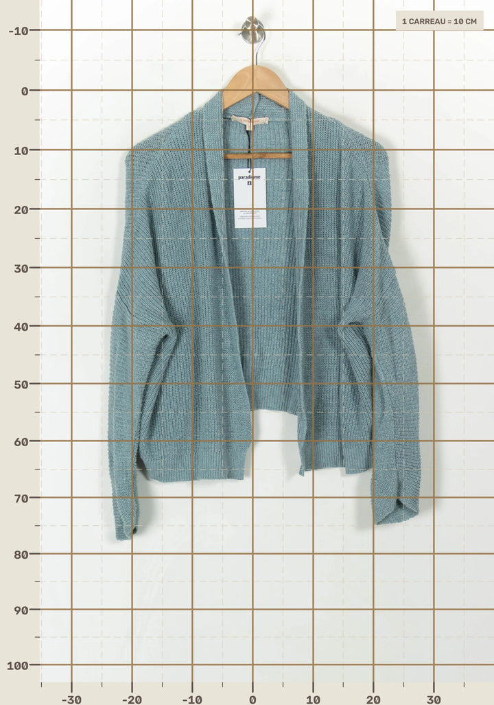 Cardigan Bleu - Taille S/36 de la marque La Fée Maraboutée | PARAD93925 - Vendu par Paradigme - Image 4