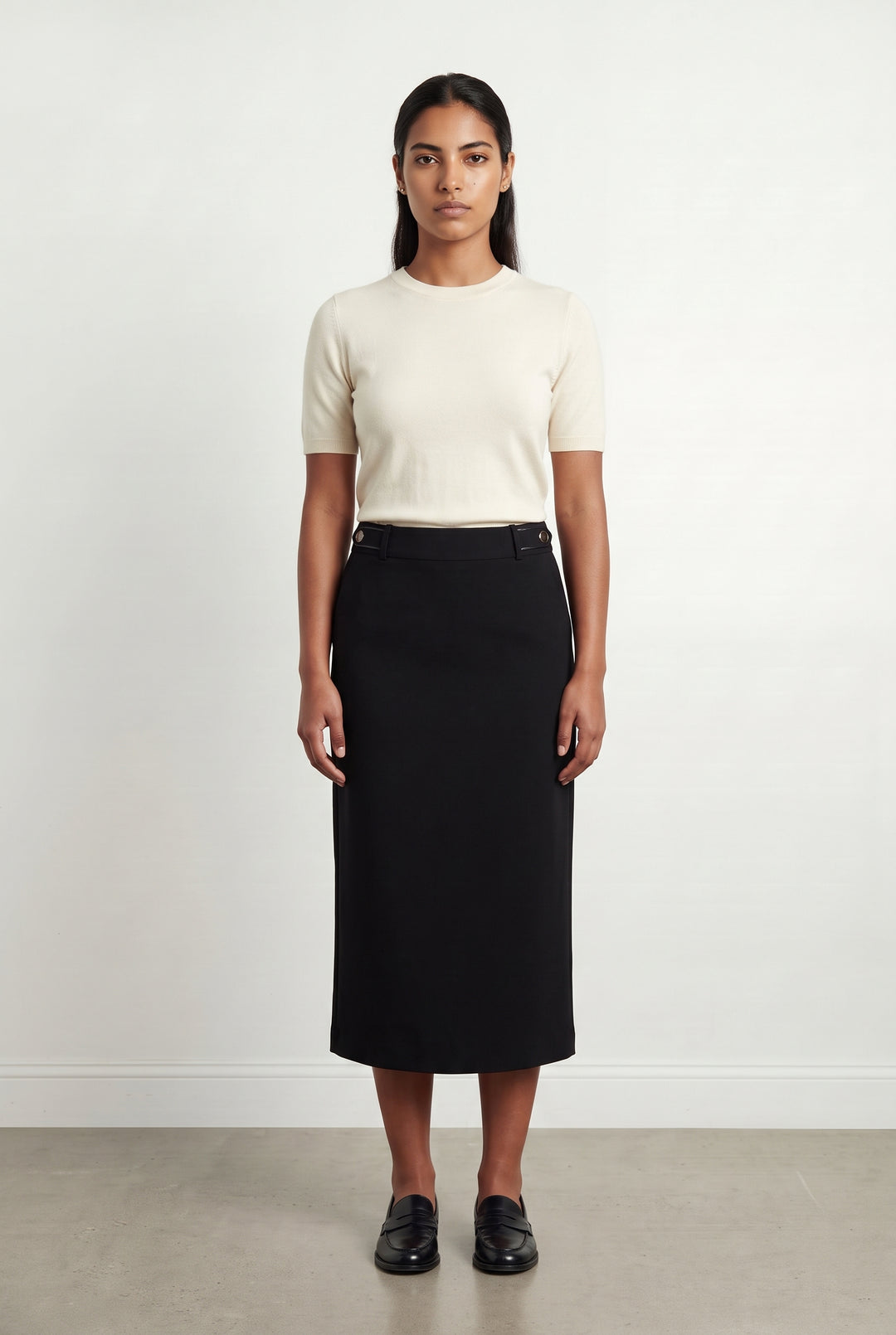 Jupe Droite Noire - Taille L/40 de la marque Maison 123 | PARAD93930 - Vendu par Paradigme - Image 1
