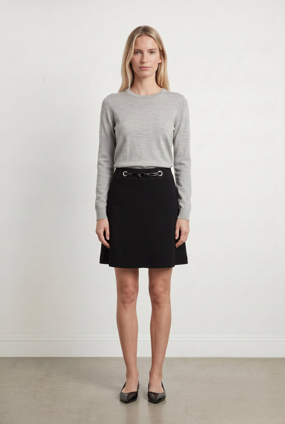 Jupe Trapèze Noire - Taille S/36 de la marque Maison 123 | PARAD93931 - Vendu par Paradigme - Image 1
