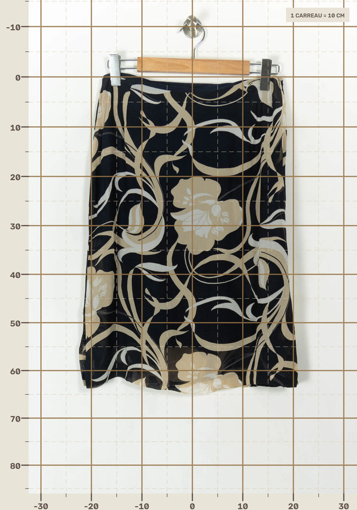 Jupe Midi Noire et Beige - Taille XXL/44 de la marque Maison 123 | PARAD93939 - Vendu par Paradigme - Image 4