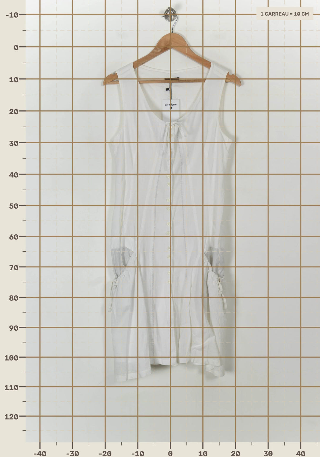 Robe Longue Blanche - Taille L/40 de la marque IKKS | PARAD93941 - Vendu par Paradigme - Image 4