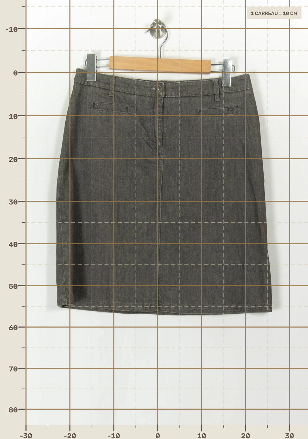 Jupe Droite Grise - Taille XXL/44 de la marque Maison 123 | PARAD93943 - Vendu par Paradigme - Image 4