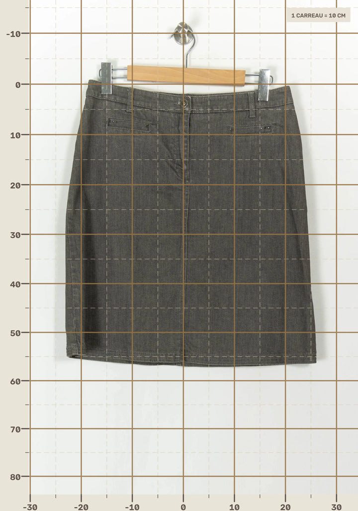 Jupe Droite Grise - Taille XXL/44 de la marque Maison 123 | PARAD93943 - Vendu par Paradigme - Image 4