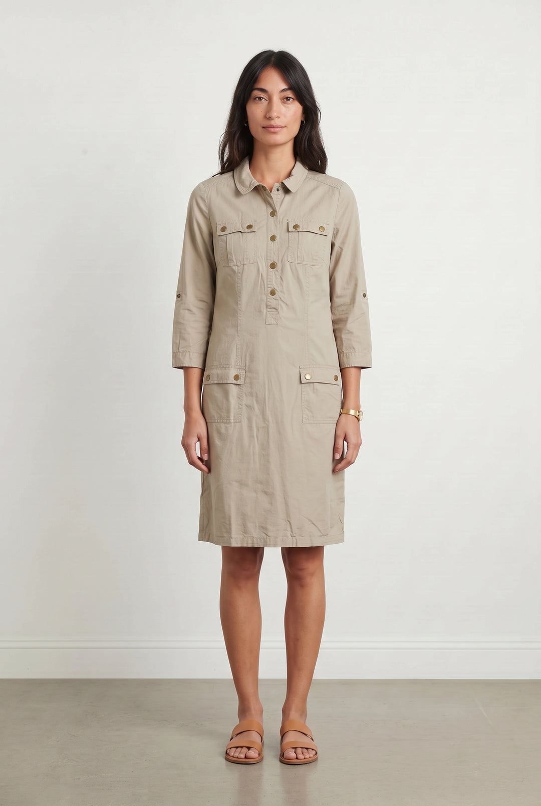 Robe chemise beige - Taille S/36 de la marque Maison 123 | PARAD93952 - Vendu par Paradigme - Image 1