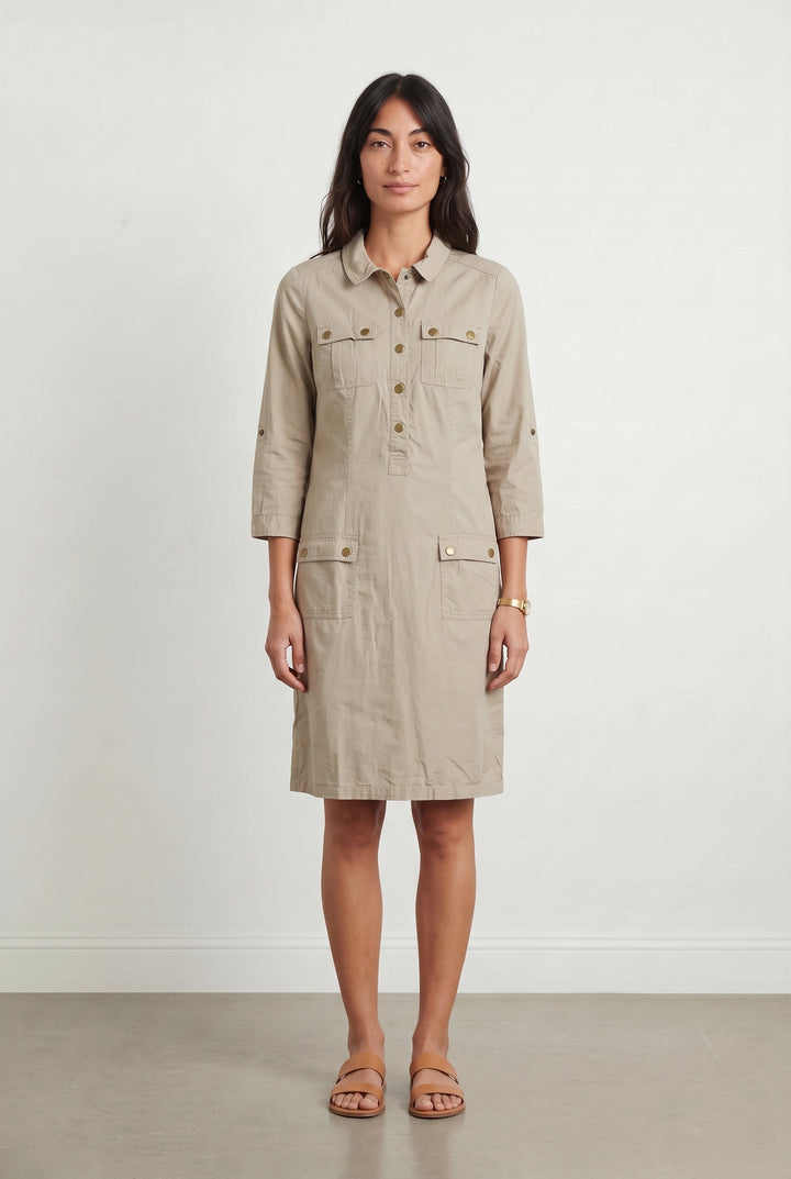 Robe chemise beige - Taille S/36 de la marque Maison 123 | PARAD93952 - Vendu par Paradigme - Image 1