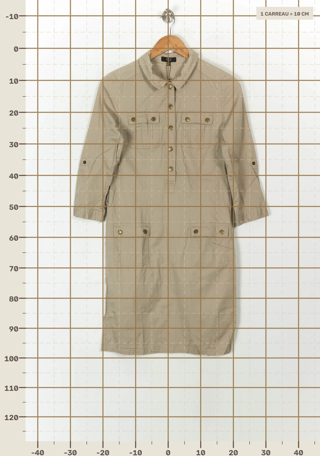 Robe chemise beige - Taille S/36 de la marque Maison 123 | PARAD93952 - Vendu par Paradigme - Image 4