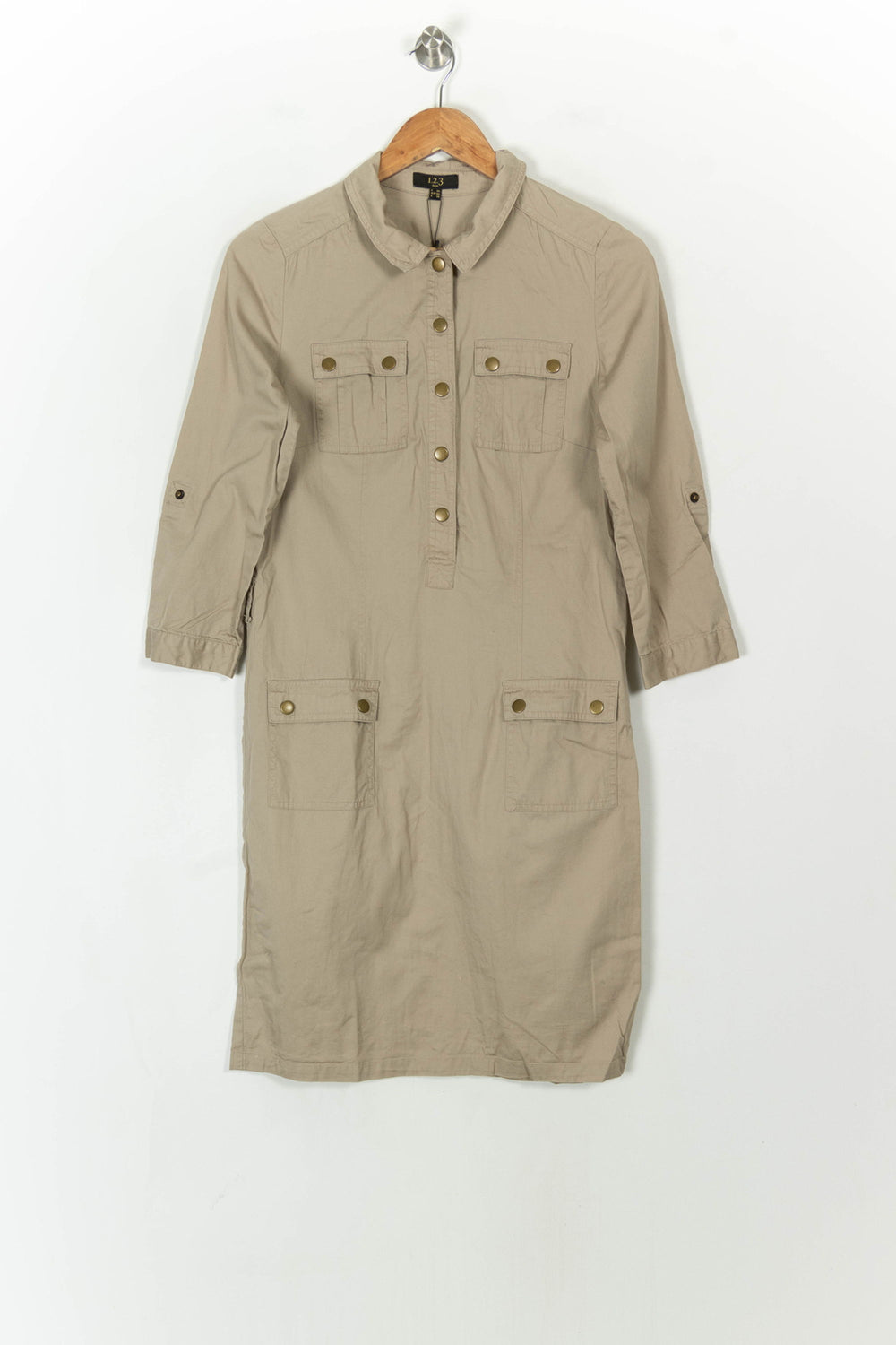 Robe chemise beige - Taille S/36 de la marque Maison 123 | PARAD93952 - Vendu par Paradigme - Image 2