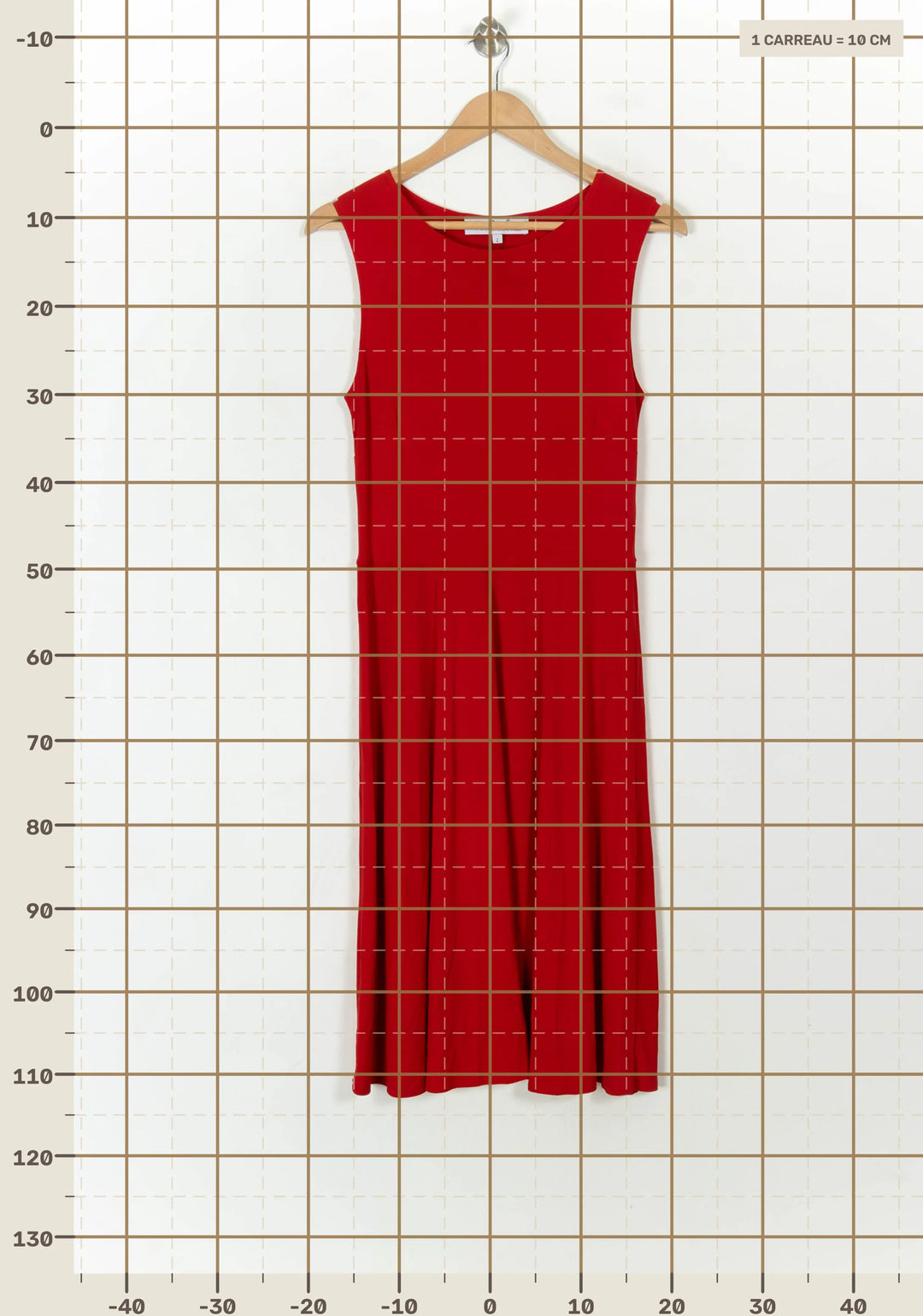 Robe longue rouge - Taille M/38 de la marque Agnès b. | PARAD93953 - Vendu par Paradigme - Image 4