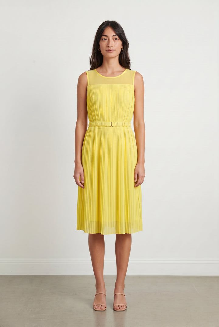 Robe Plissée Jaune - Taille M/38 de la marque Karl Marc John | PARAD93955 - Vendu par Paradigme - Image 1