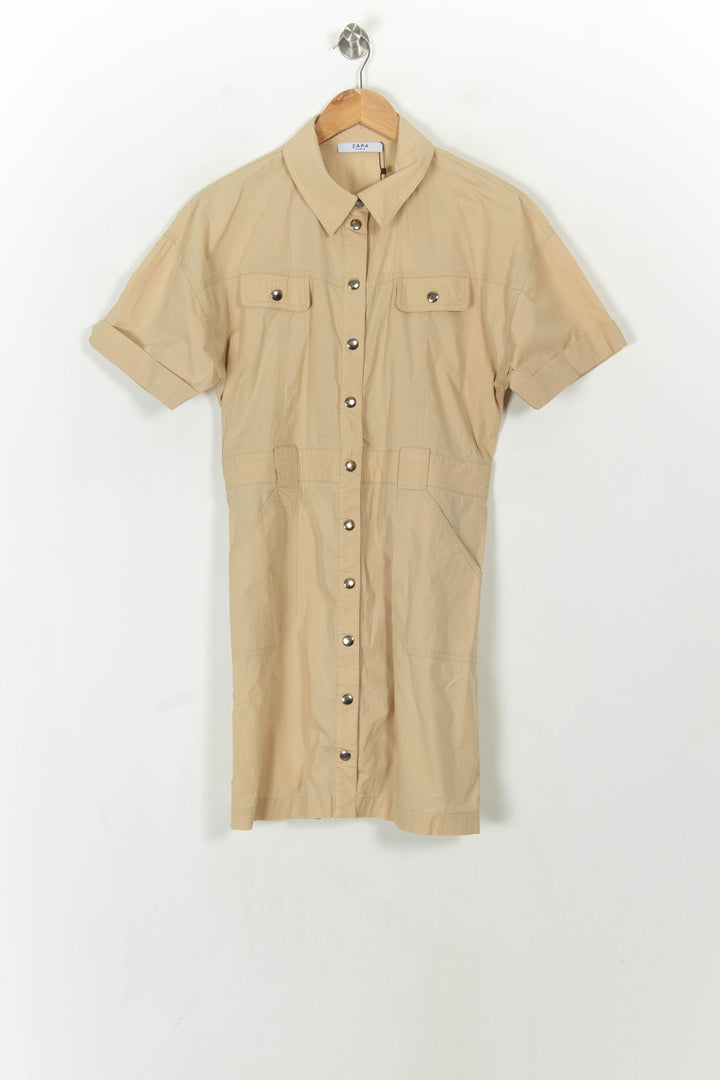 Robe Chemise Beige - Taille L/40 de la marque ZAPA | PARAD93956 - Vendu par Paradigme - Image 2