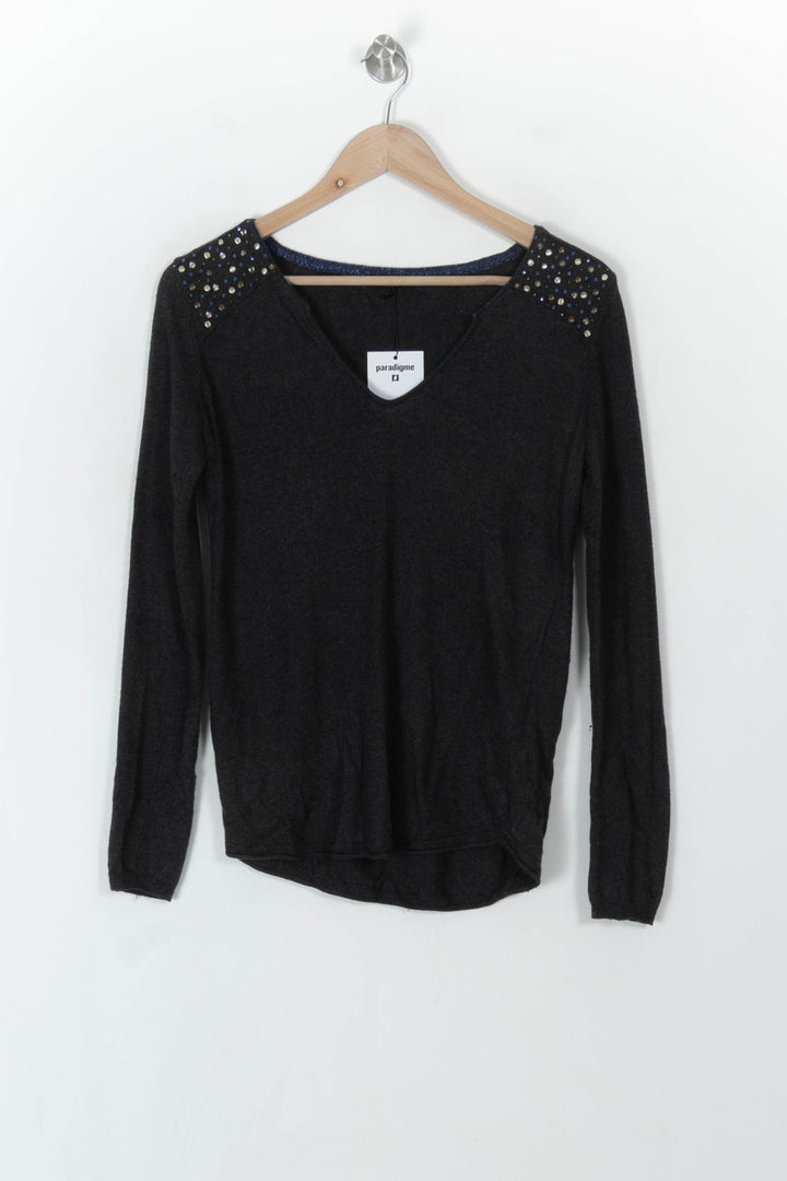 Pull Noir - Taille S/36 de la marque Kookai | PARAD93960 - Vendu par Paradigme - Image 2