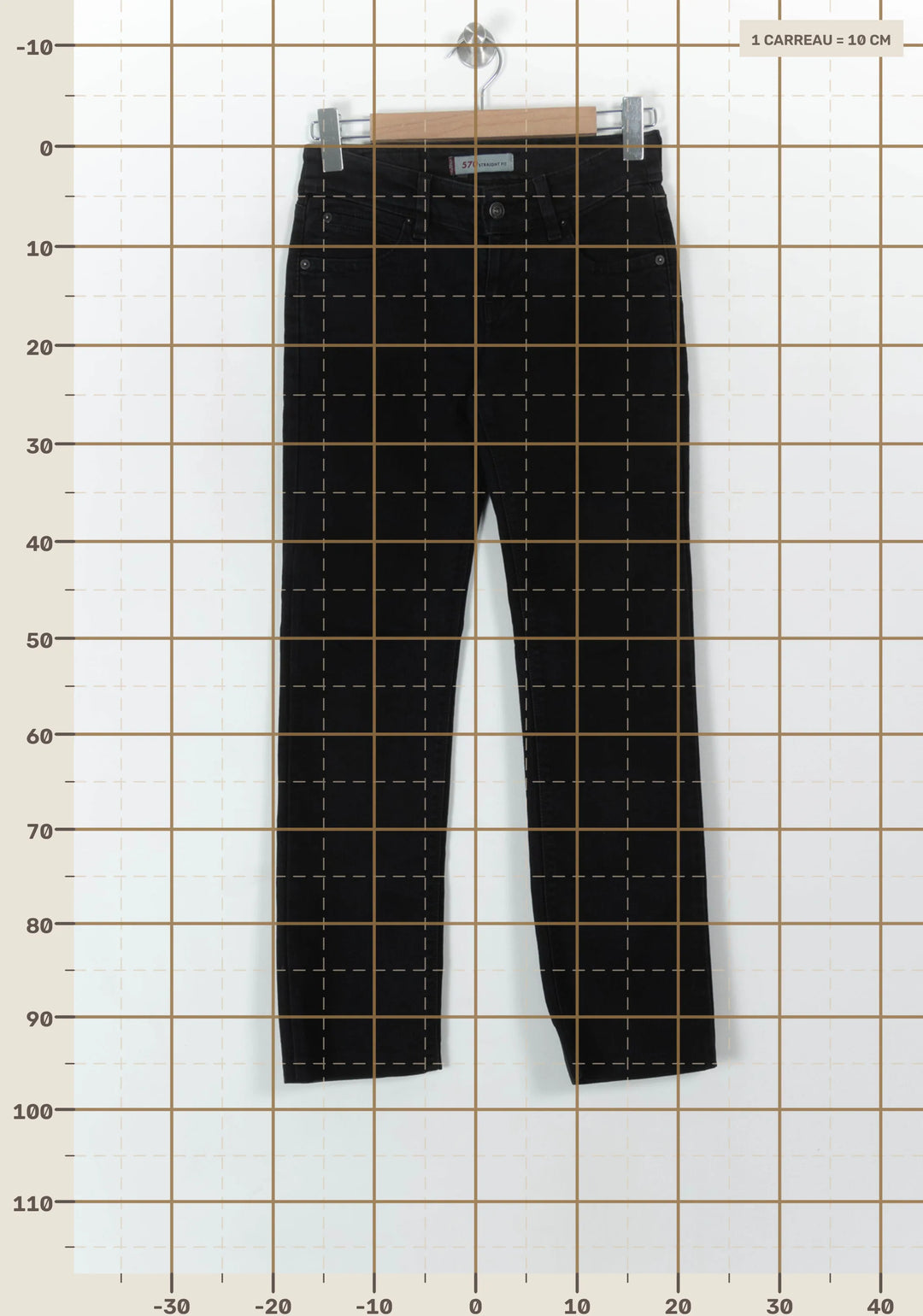 Jean Droit Noir - Taille M/38 de la marque Levi&