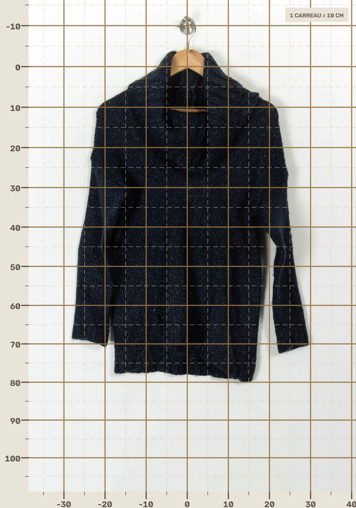 Pull Col Roulé Bleu - Taille XL/42 de la marque Maison 123 | PARAD93968 - Vendu par Paradigme - Image 4
