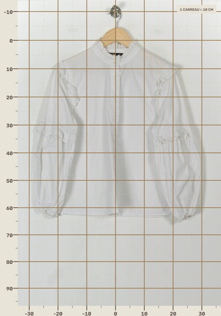Blouse Blanche - Taille L/40 de la marque Maje | PARAD93969 - Vendu par Paradigme - Image 4