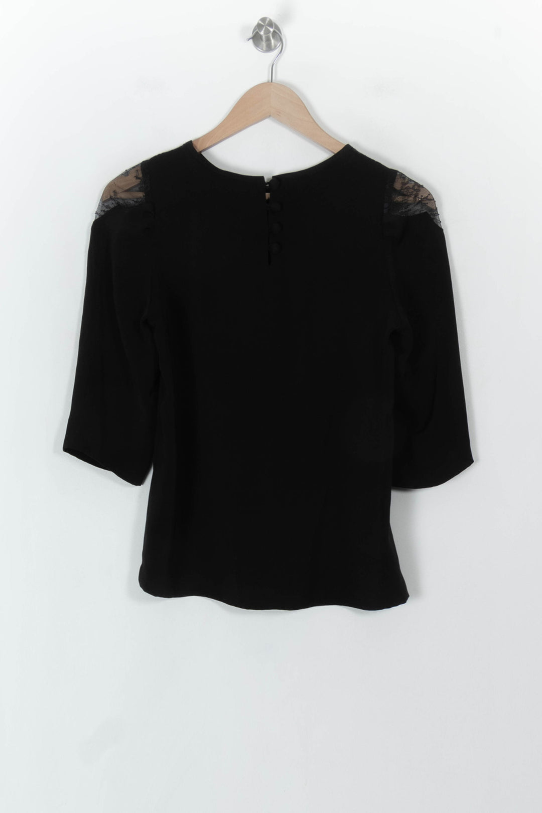Blouse Noire - Taille S/36 de la marque Claudie Pierlot | PARAD93971 - Vendu par Paradigme - Image 5