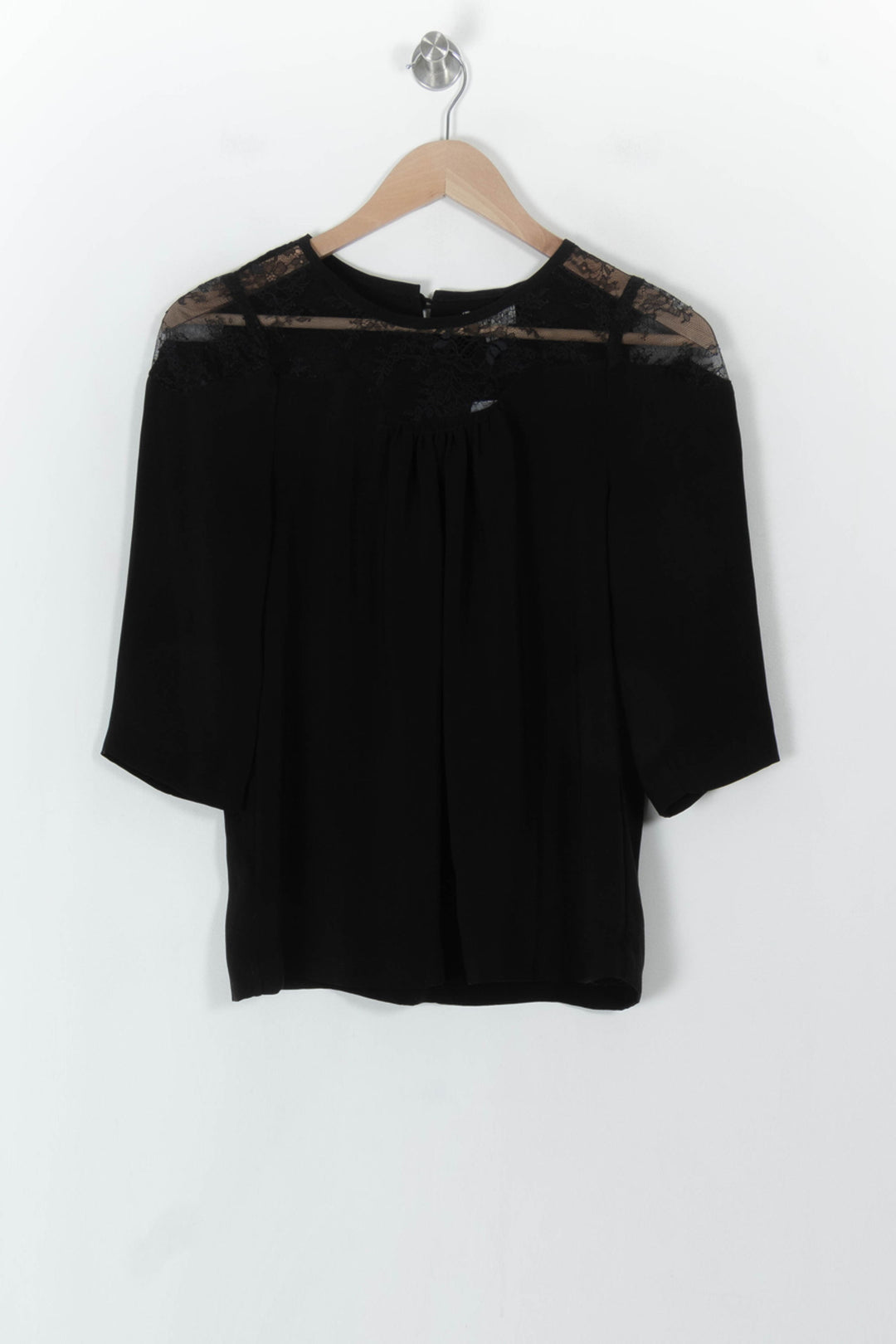 Blouse Noire - Taille S/36 de la marque Claudie Pierlot | PARAD93971 - Vendu par Paradigme - Image 2
