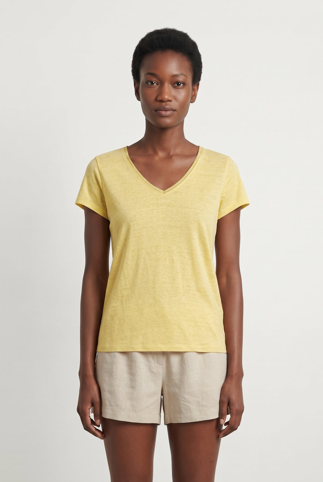 Tee-shirt Jaune - Taille S/36 de la marque Sud express | PARAD93980 - Vendu par Paradigme - Image 1