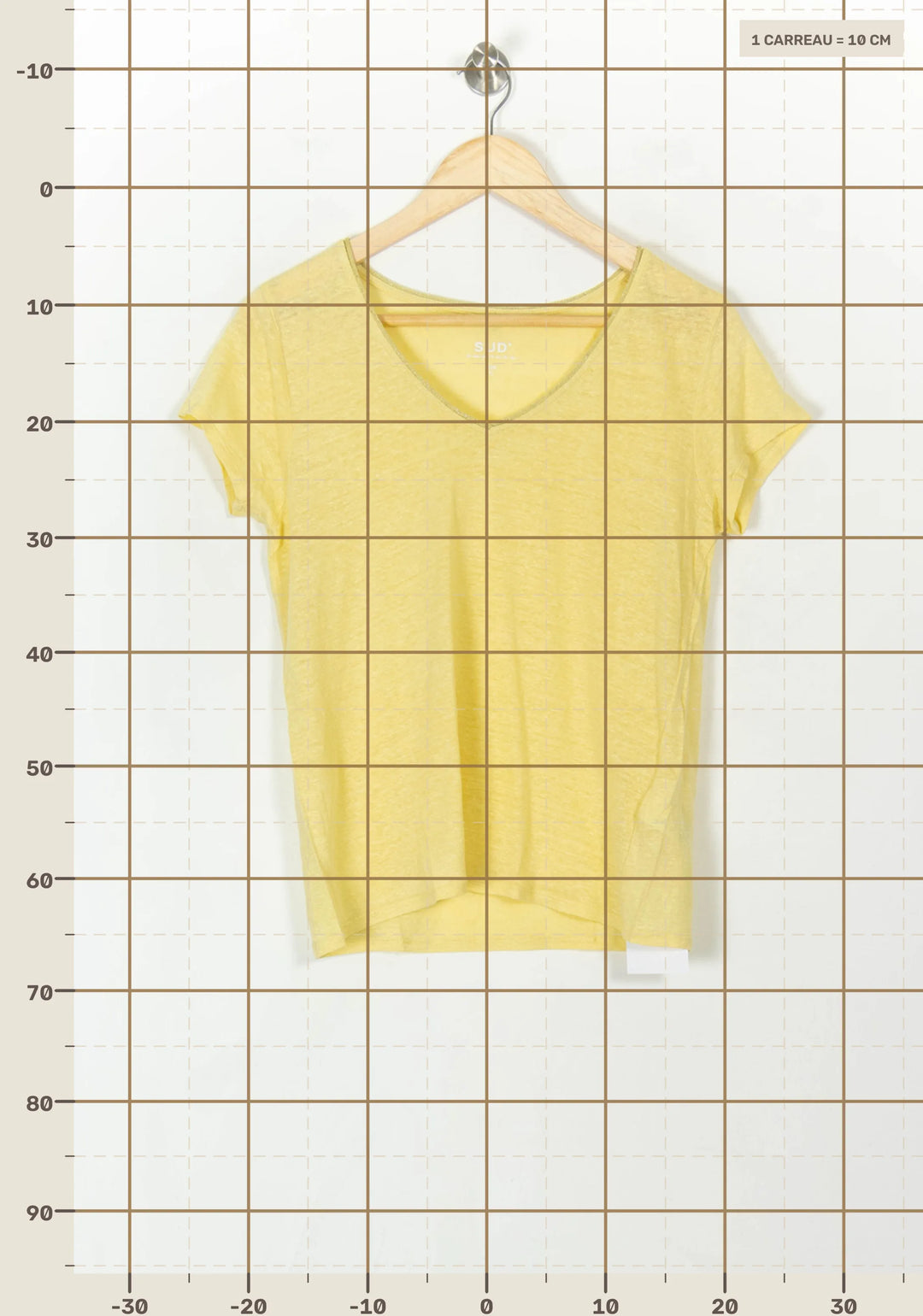 Tee-shirt Jaune - Taille S/36 de la marque Sud express | PARAD93980 - Vendu par Paradigme - Image 4