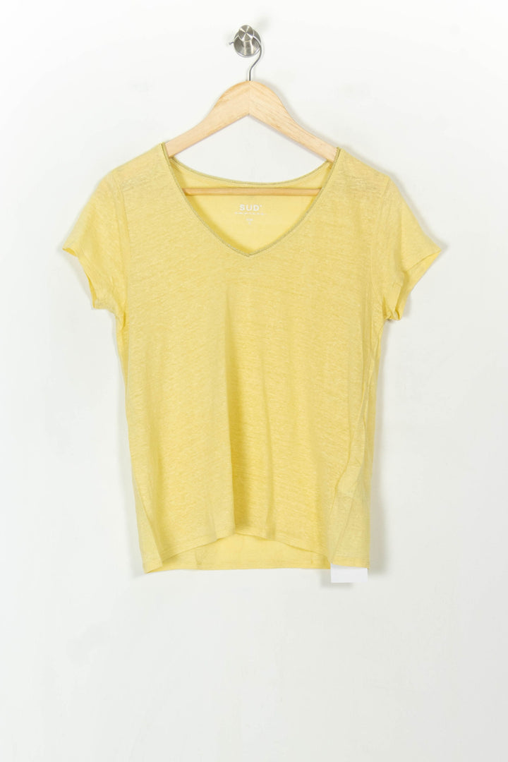 Tee-shirt Jaune - Taille S/36 de la marque Sud express | PARAD93980 - Vendu par Paradigme - Image 2