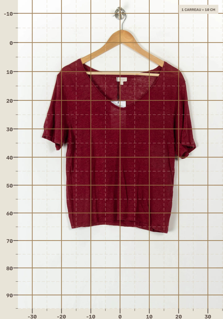 Tee-shirt Bordeaux - Taille S/36 de la marque Pablo | PARAD93981 - Vendu par Paradigme - Image 4