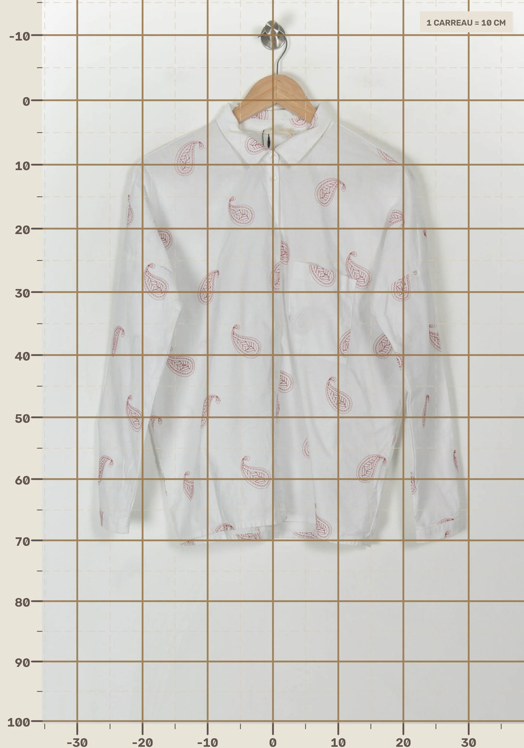 Chemise Blanche et Rose - Taille S/36 de la marque Orta | PARAD93984 - Vendu par Paradigme - Image 4