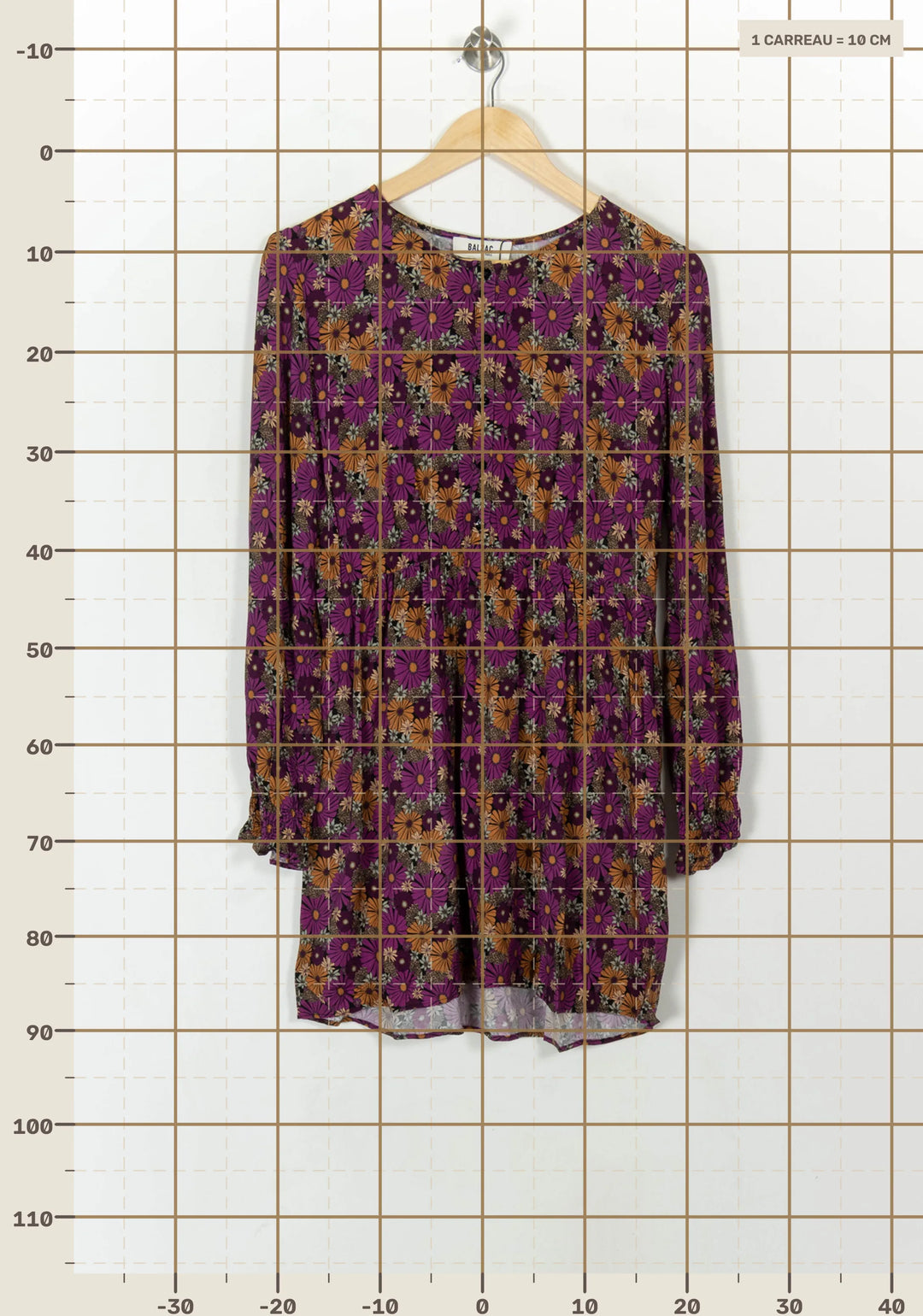Robe Fleurie Violette et Orange - Taille M/38 de la marque Balzac Paris | PARAD93987 - Vendu par Paradigme - Image 4