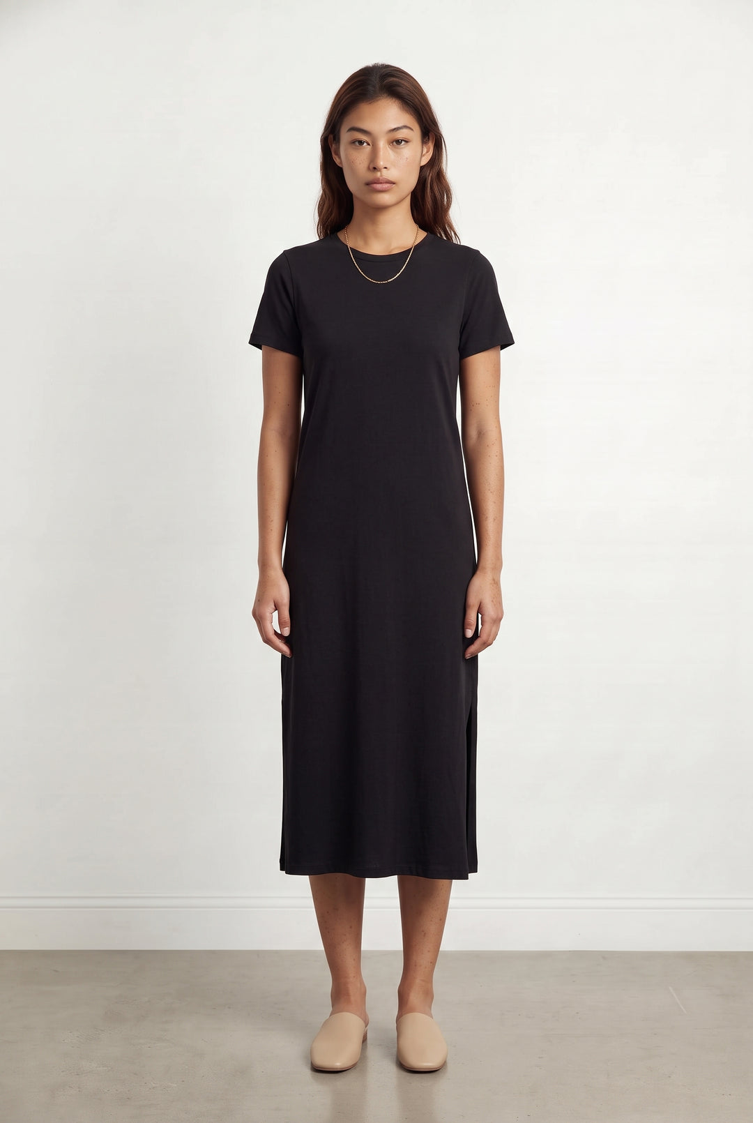 Robe T-shirt Noire - Taille M/38 de la marque Orta | PARAD93988 - Vendu par Paradigme - Image 1