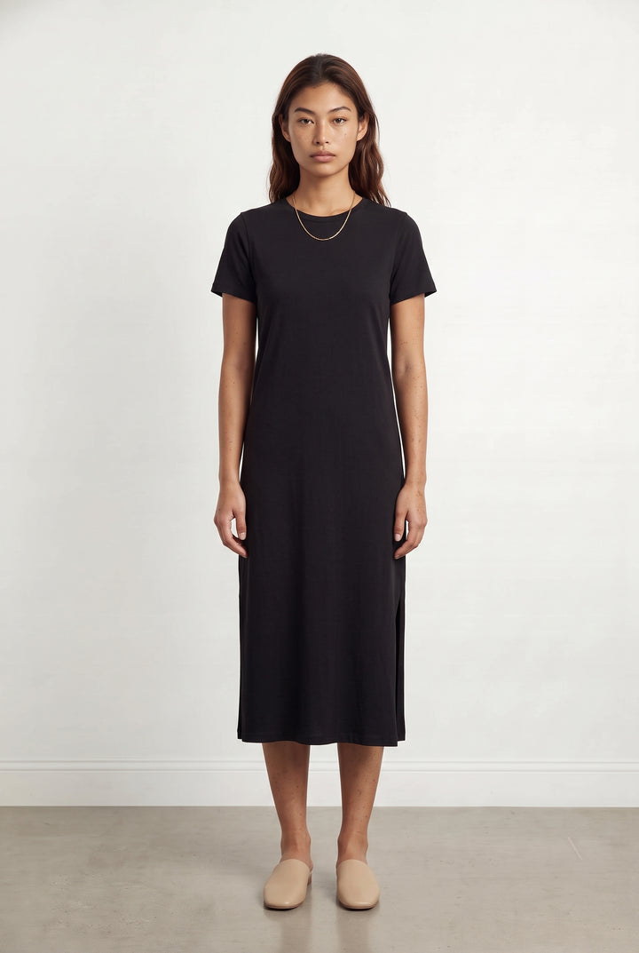 Robe T-shirt Noire - Taille M/38 de la marque Orta | PARAD93988 - Vendu par Paradigme - Image 1