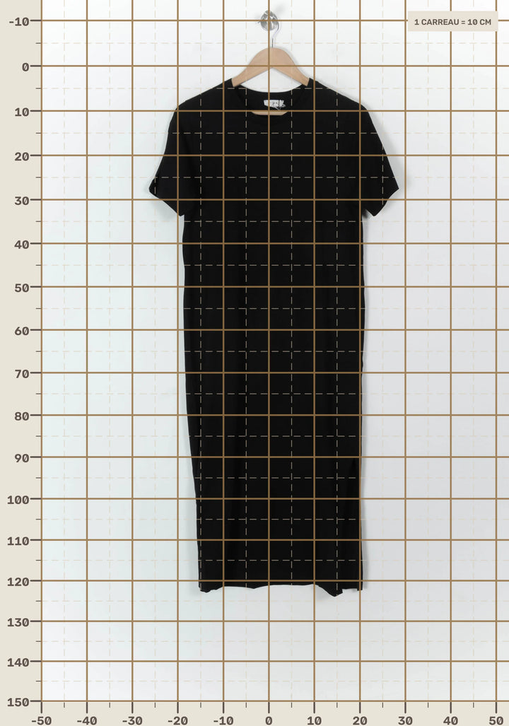 Robe T-shirt Noire - Taille M/38 de la marque Orta | PARAD93988 - Vendu par Paradigme - Image 4