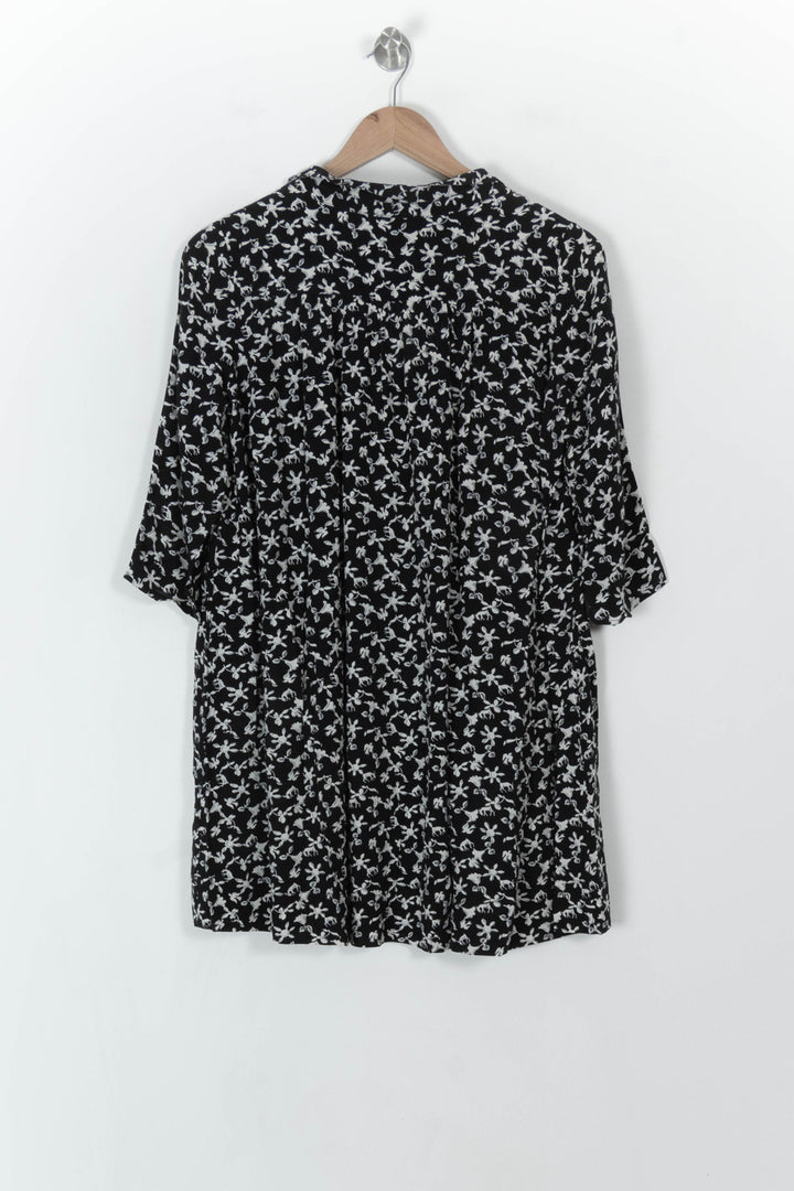Robe Fleurie Noire et Blanche - Taille S/36 de la marque ba&amp;sh | PARAD93989 - Vendu par Paradigme - Image 5