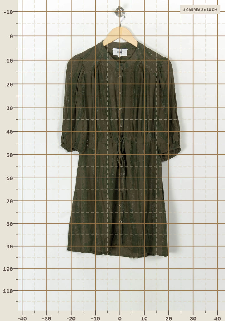 Robe Chemise Verte - Taille S/36 de la marque ba&amp;sh | PARAD93990 - Vendu par Paradigme - Image 4