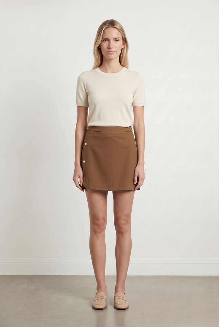 Jupe Portefeuille Marron - Taille M/38 de la marque I.Code | PARAD93991 - Vendu par Paradigme - Image 1