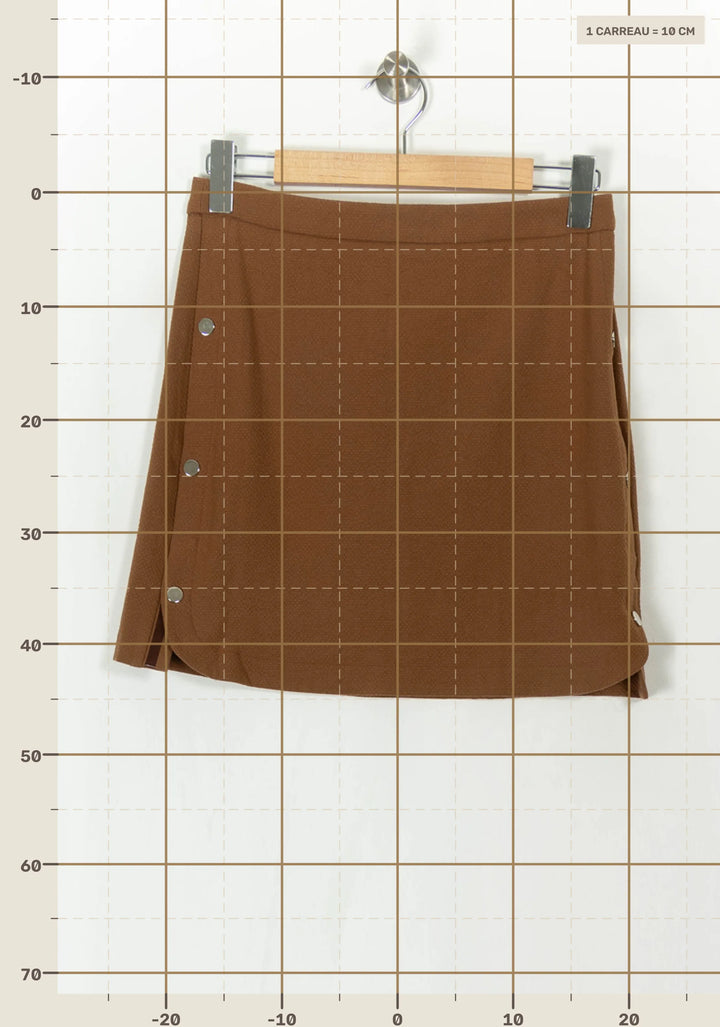 Jupe Portefeuille Marron - Taille M/38 de la marque I.Code | PARAD93991 - Vendu par Paradigme - Image 4