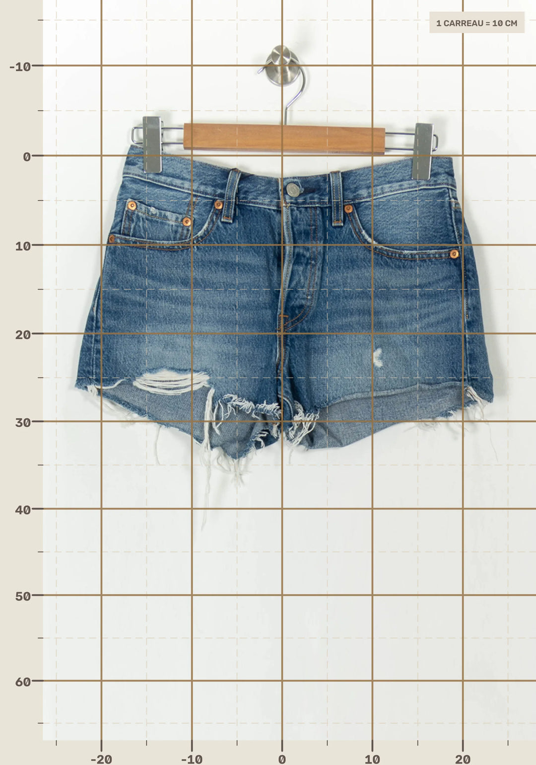 Short en Jean Bleu - Taille S/36 de la marque Levi&
