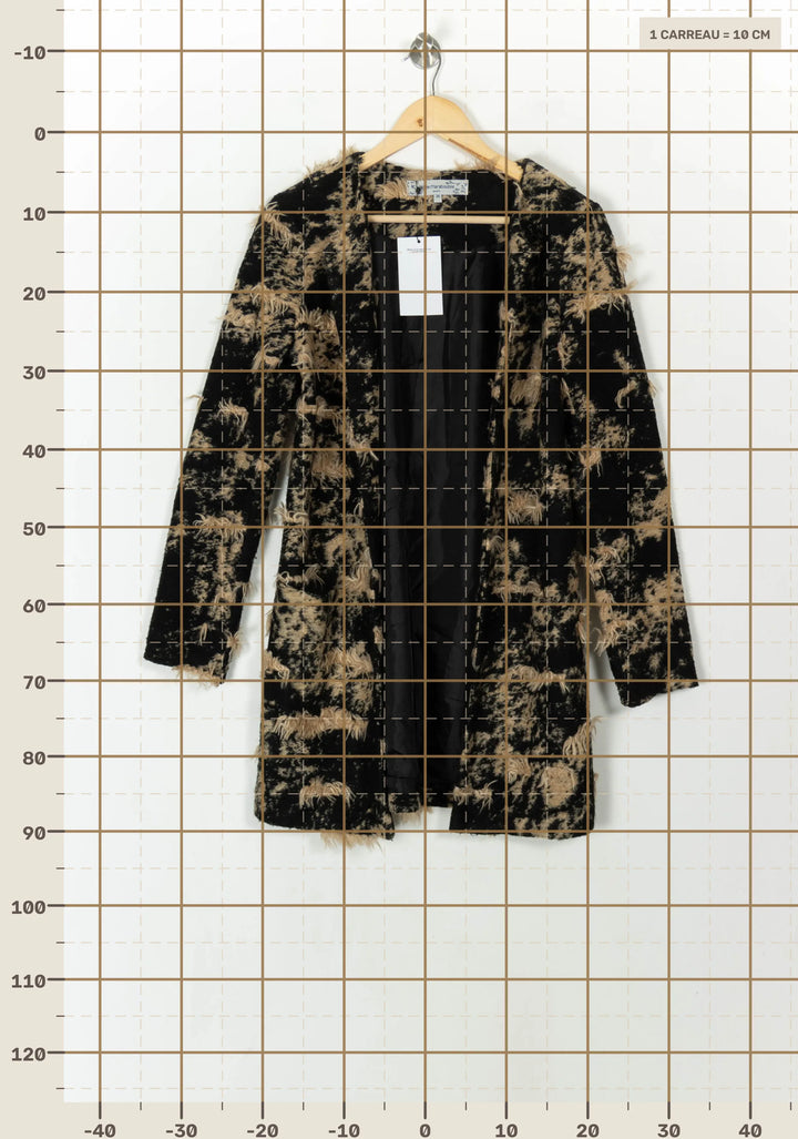 Veste Noire et Beige - Taille S/36 de la marque La Fée Maraboutée | PARAD94004 - Vendu par Paradigme - Image 4