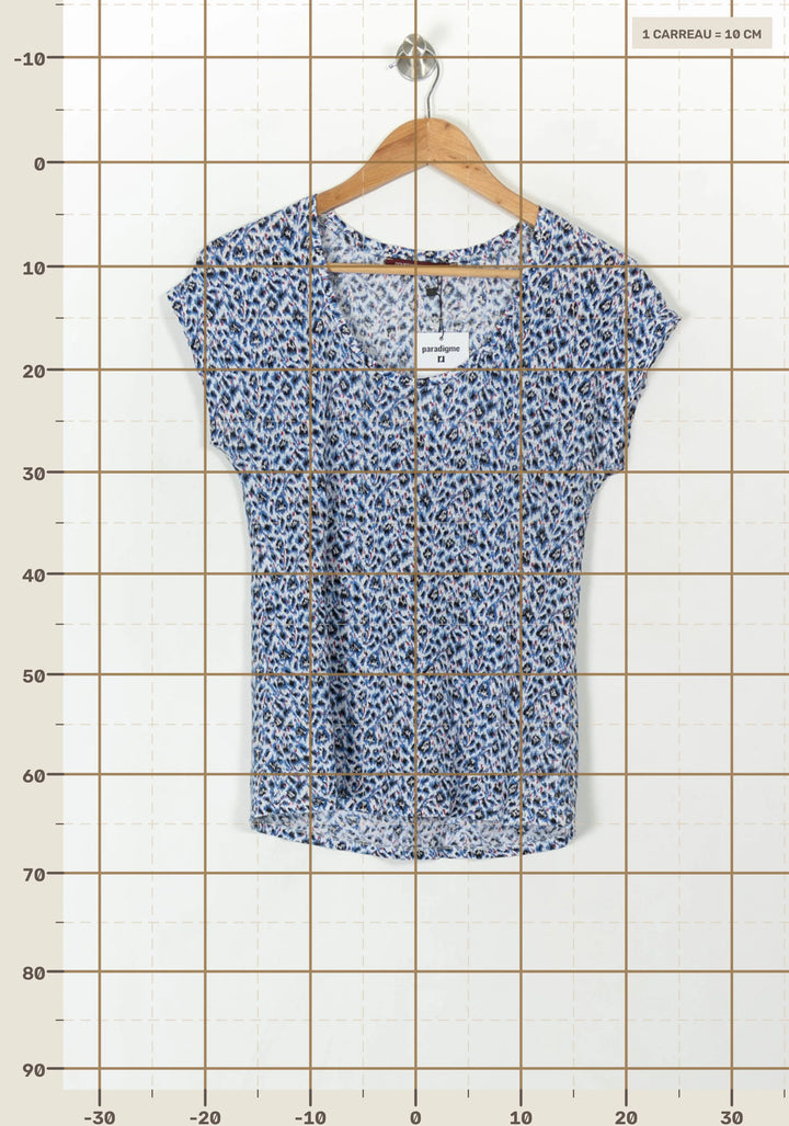 T-shirt Bleu et Blanc - Taille M/38 de la marque Comptoir des Cotonniers | PARAD94006 - Vendu par Paradigme - Image 4