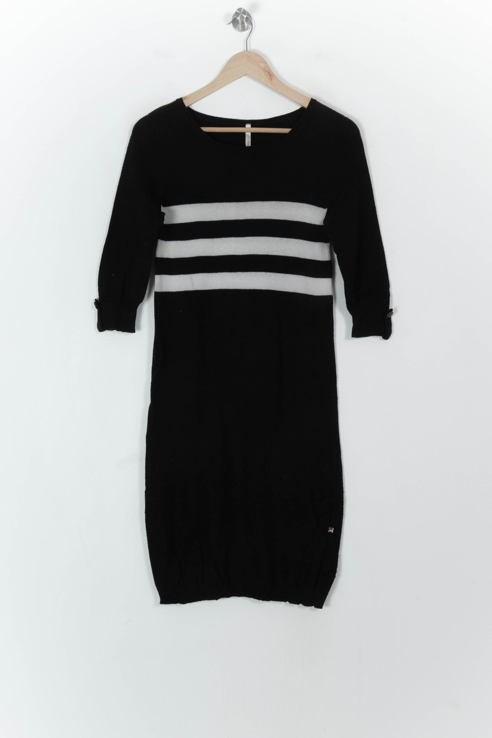 Robe Pull Noire et Blanche - Taille L/40 de la marque I.Code | PARAD94011 - Vendu par Paradigme - Image 2