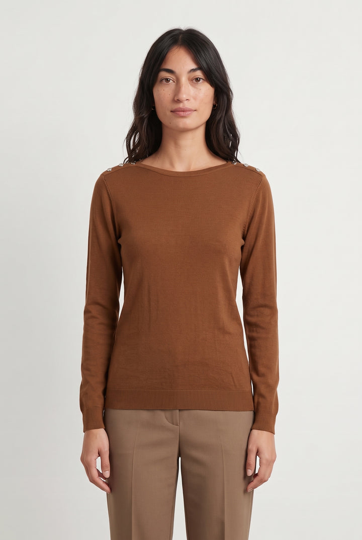 Pull Marron - Taille S/36 de la marque Agnès b. | PARAD94014 - Vendu par Paradigme - Image 1