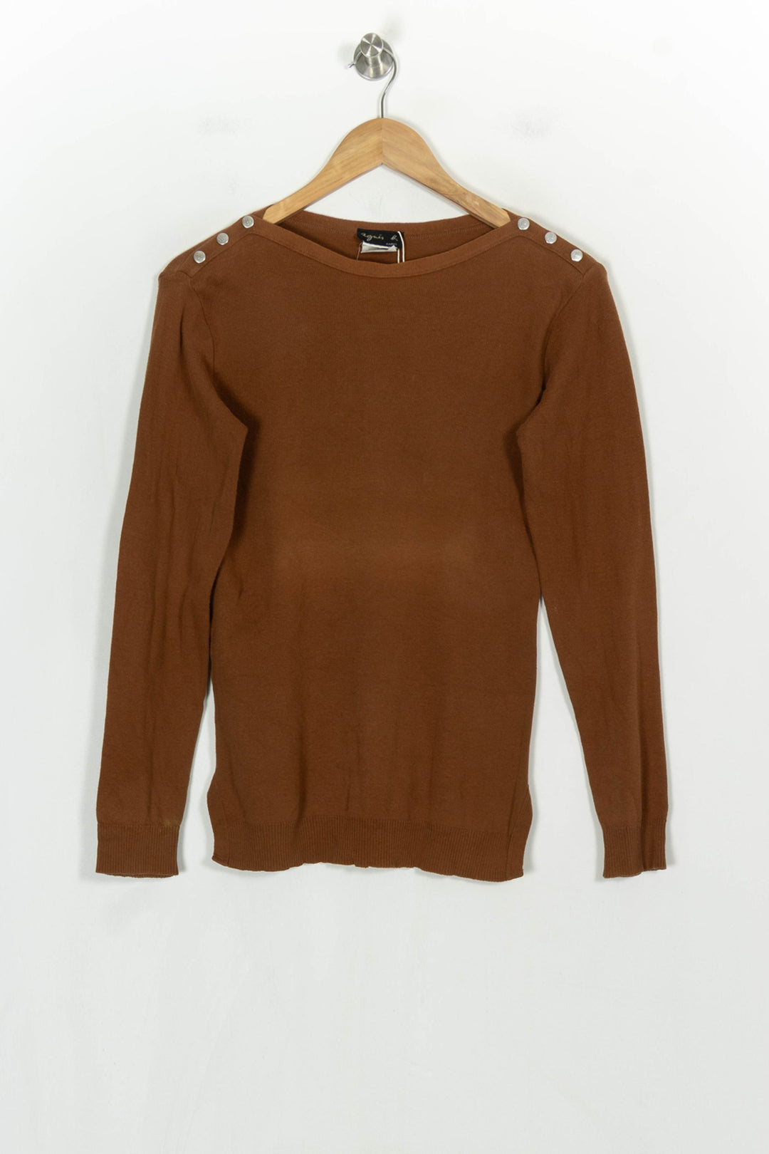 Pull Marron - Taille S/36 de la marque Agnès b. | PARAD94014 - Vendu par Paradigme - Image 2