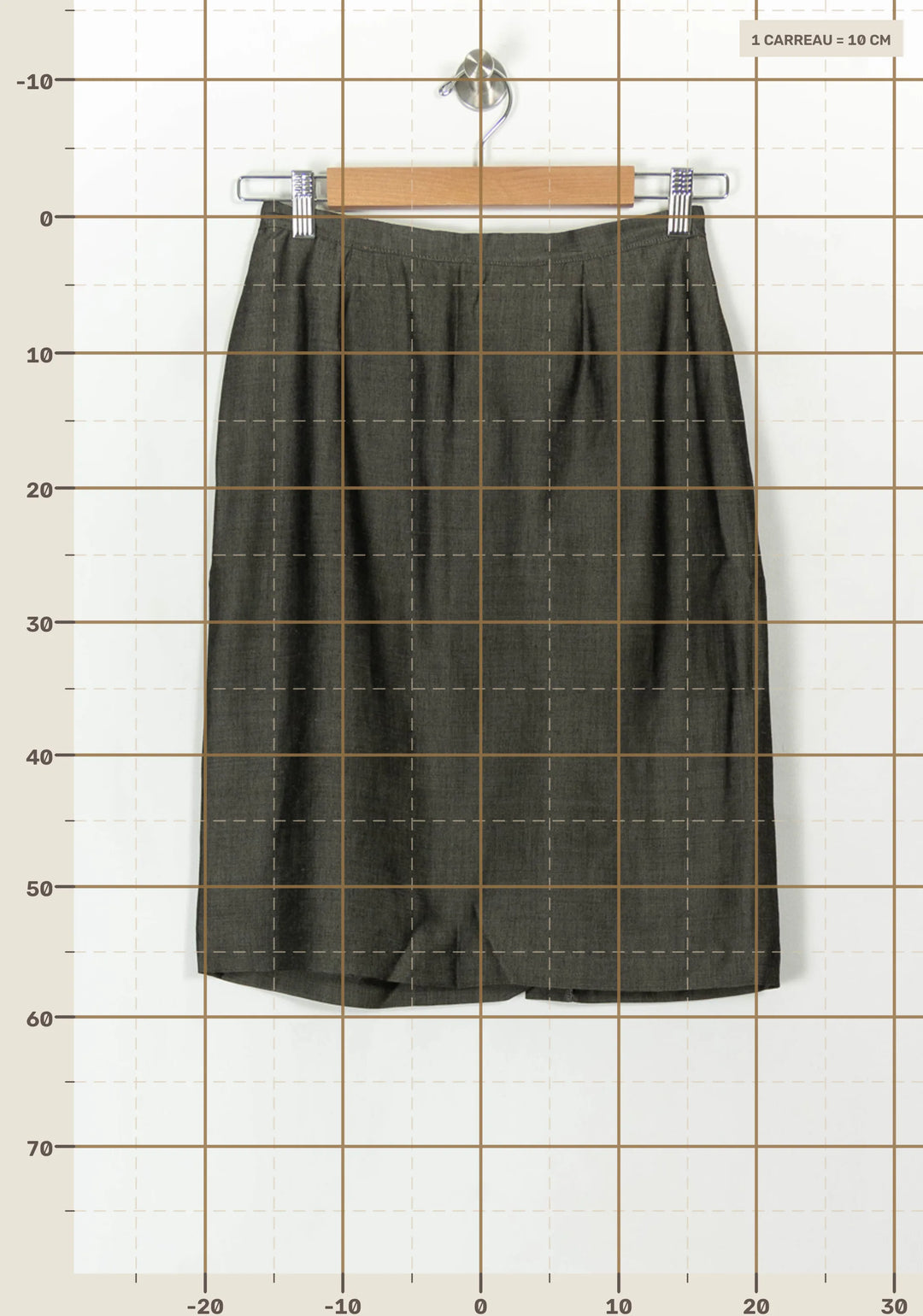 Jupe Droite Grise - Taille M/38 de la marque Gerard Darel | PARAD94022 - Vendu par Paradigme - Image 4