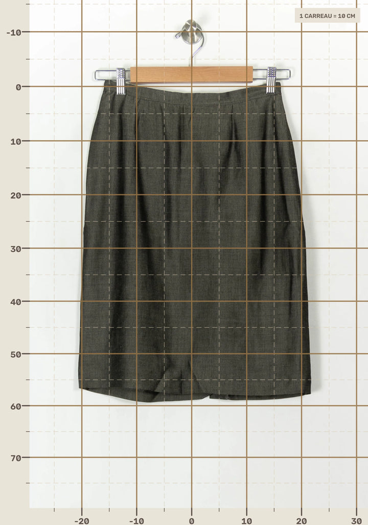 Jupe Droite Grise - Taille M/38 de la marque Gerard Darel | PARAD94022 - Vendu par Paradigme - Image 4