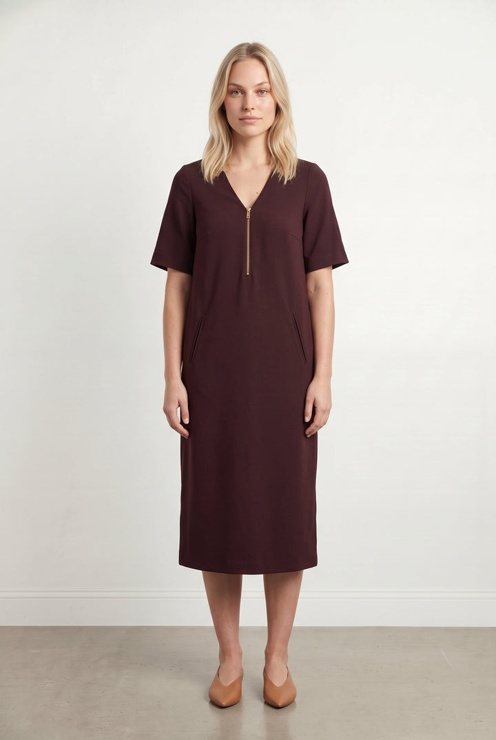 Robe Droite Bordeaux - Taille L/40 de la marque Maison 123 | PARAD94026 - Vendu par Paradigme - Image 1