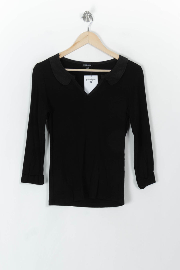 Pull Noir - Taille L/40 de la marque Caroll | PARAD94031 - Vendu par Paradigme - Image 2