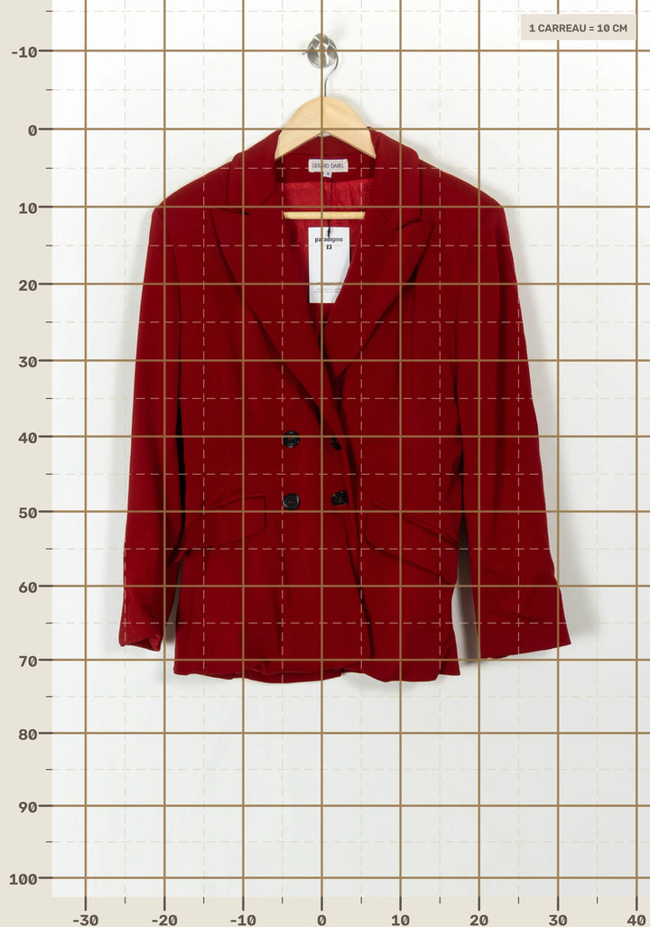 Blazer Rouge - Taille M/38 de la marque Gerard Darel | PARAD94040 - Vendu par Paradigme - Image 4
