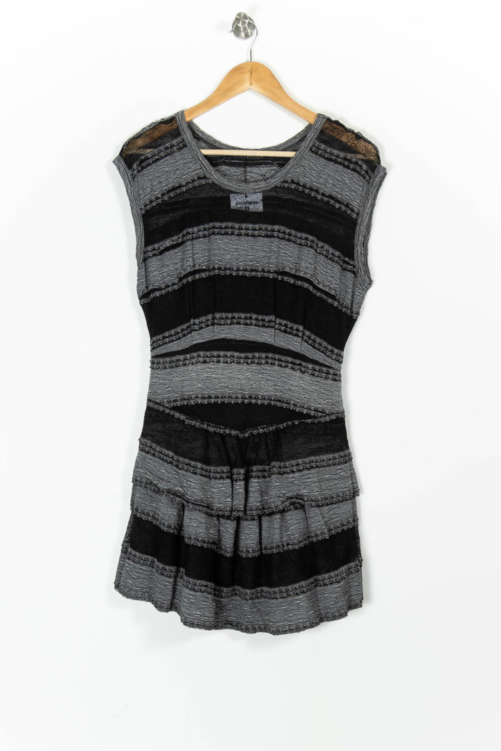 Robe Courte Grise et Noire - Taille S/36 de la marque Bérénice | PARAD94054 - Vendu par Paradigme - Image 2