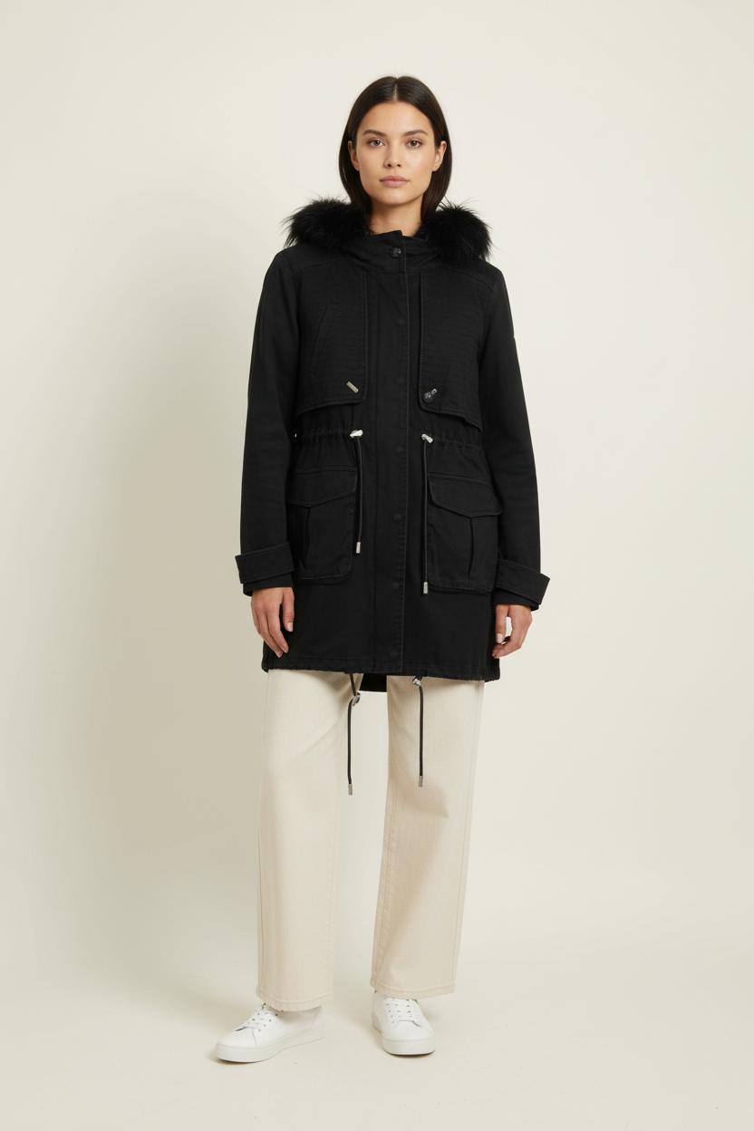 Parka Noire - Taille M/38 de la marque Claudie Pierlot | PARAD94056 - Vendu par Paradigme - Image 1