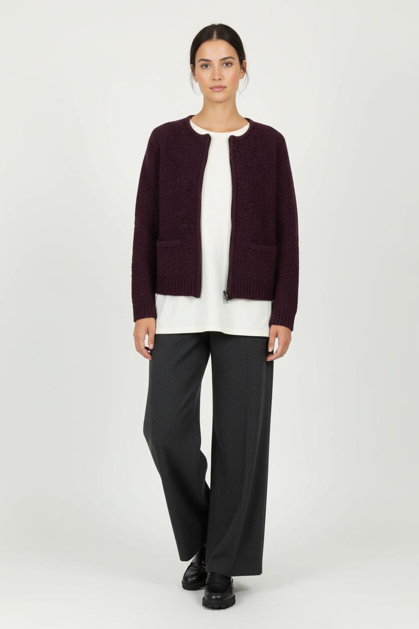 Cardigan Violet - Taille XL/42 de la marque Caroll | PARAD94058 - Vendu par Paradigme - Image 1