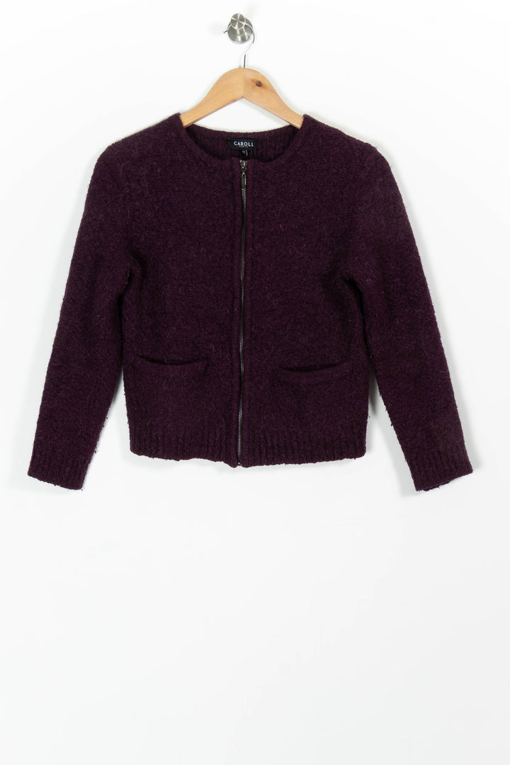 Cardigan Violet - Taille XL/42 de la marque Caroll | PARAD94058 - Vendu par Paradigme - Image 2