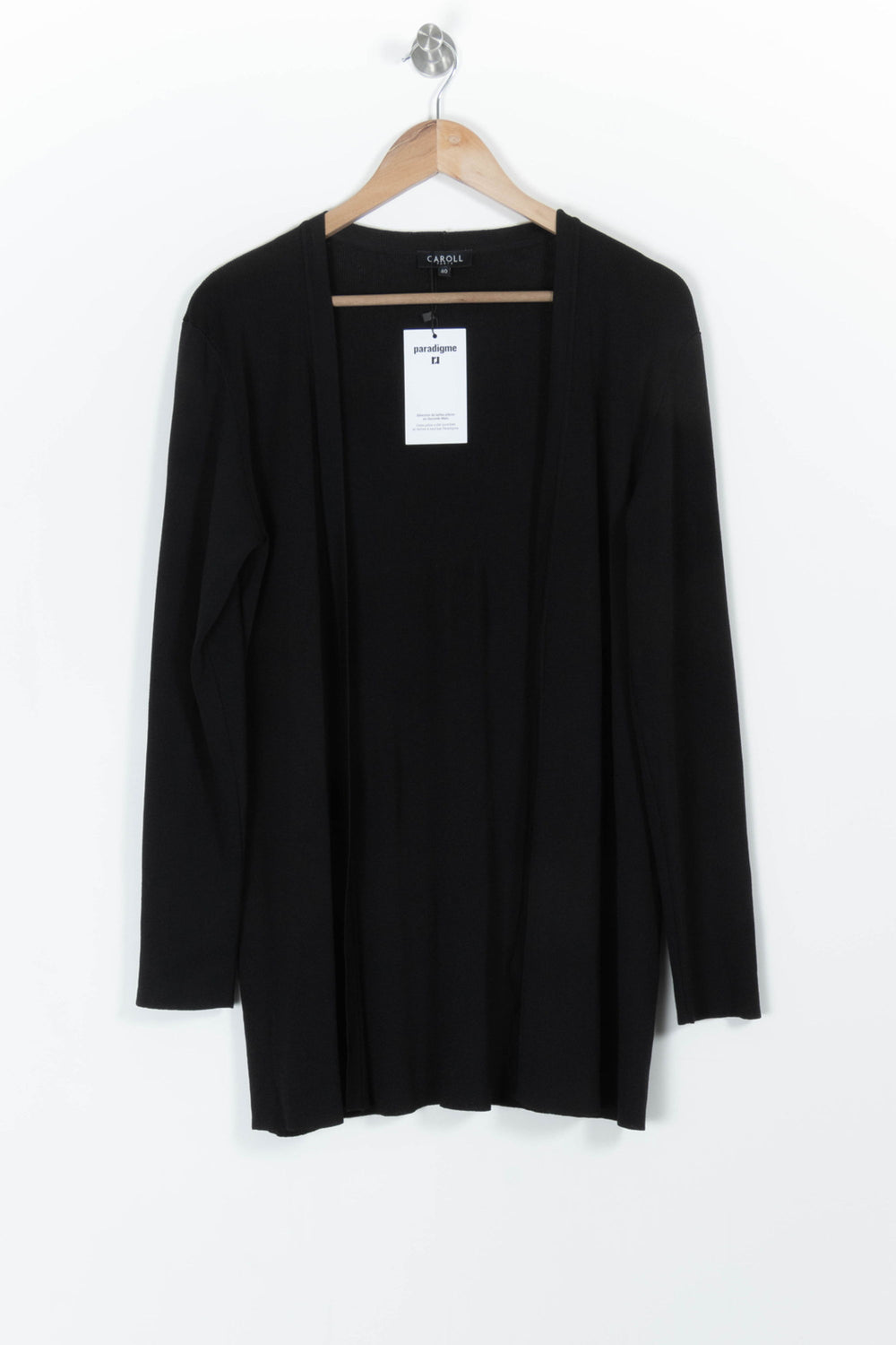 Cardigan Noir - Taille L/40 de la marque Caroll | PARAD94062 - Vendu par Paradigme - Image 2
