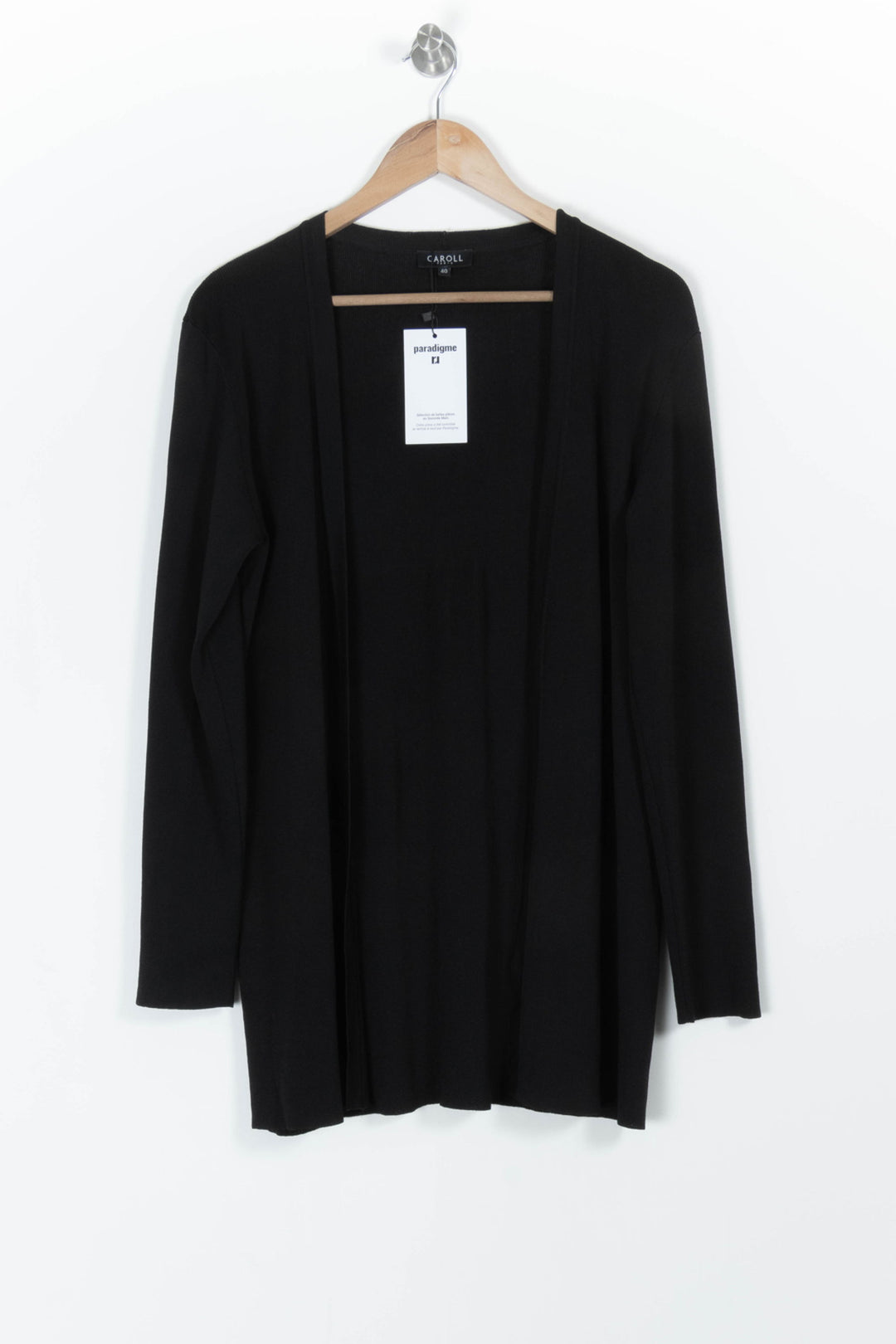 Cardigan Noir - Taille L/40 de la marque Caroll | PARAD94062 - Vendu par Paradigme - Image 2